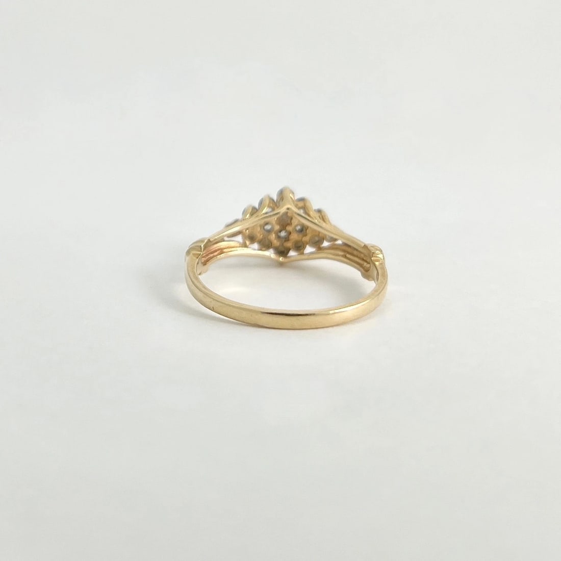 Estate Diamond Cluster Ring 14K Yellow Gold, 2.53 Grams - 7
