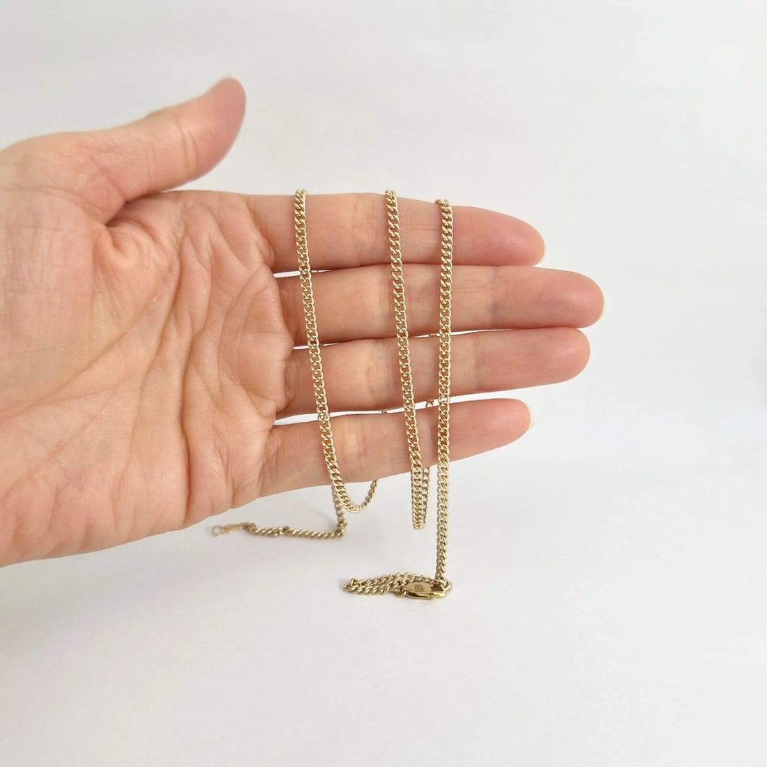 Long Curb Cuban Chain Necklace 14K Yellow Gold, 25 Inches, 2.6 mm, 12.85 Grams - 2