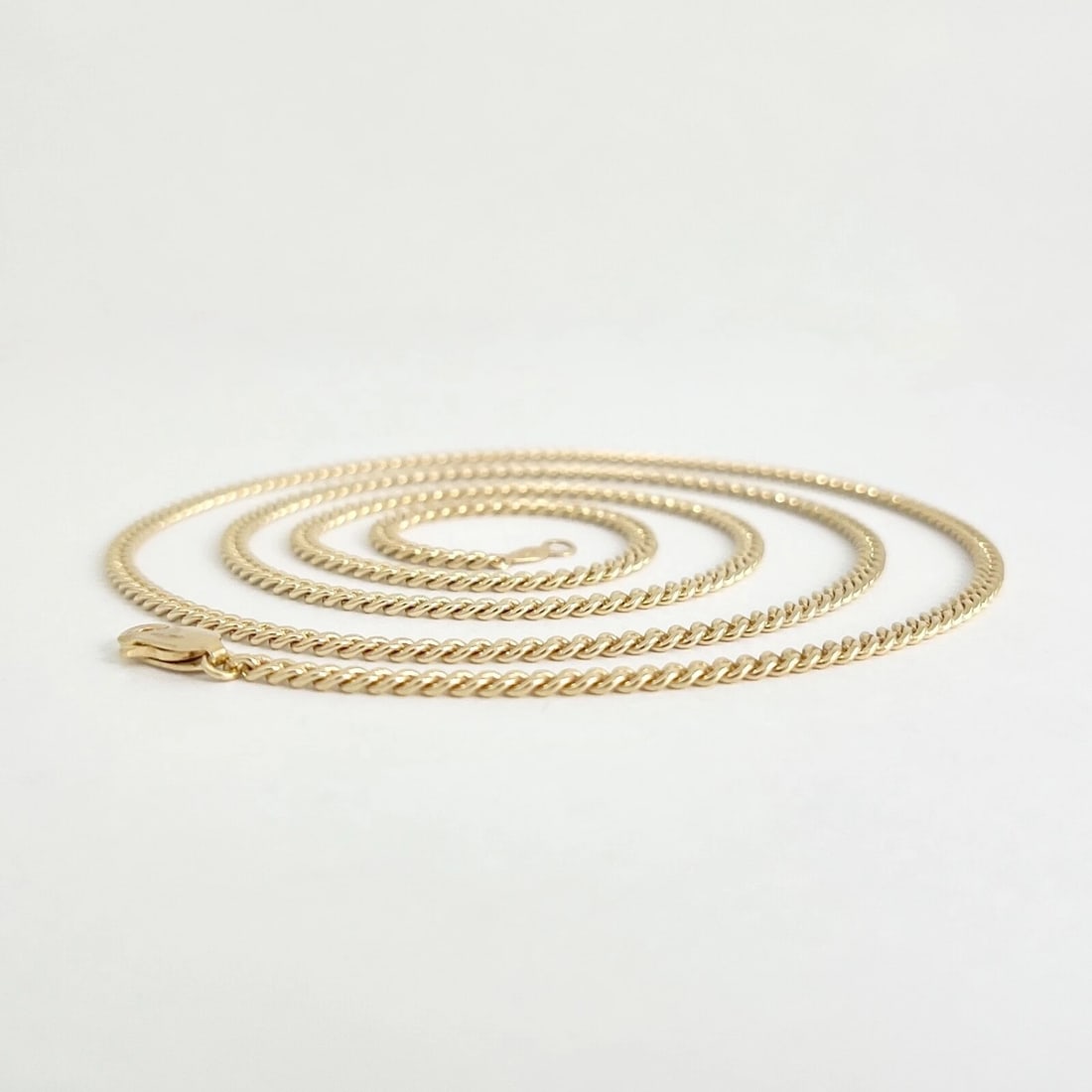 Long Curb Cuban Chain Necklace 14K Yellow Gold, 25 Inches, 2.6 mm, 12.85 Grams - 5