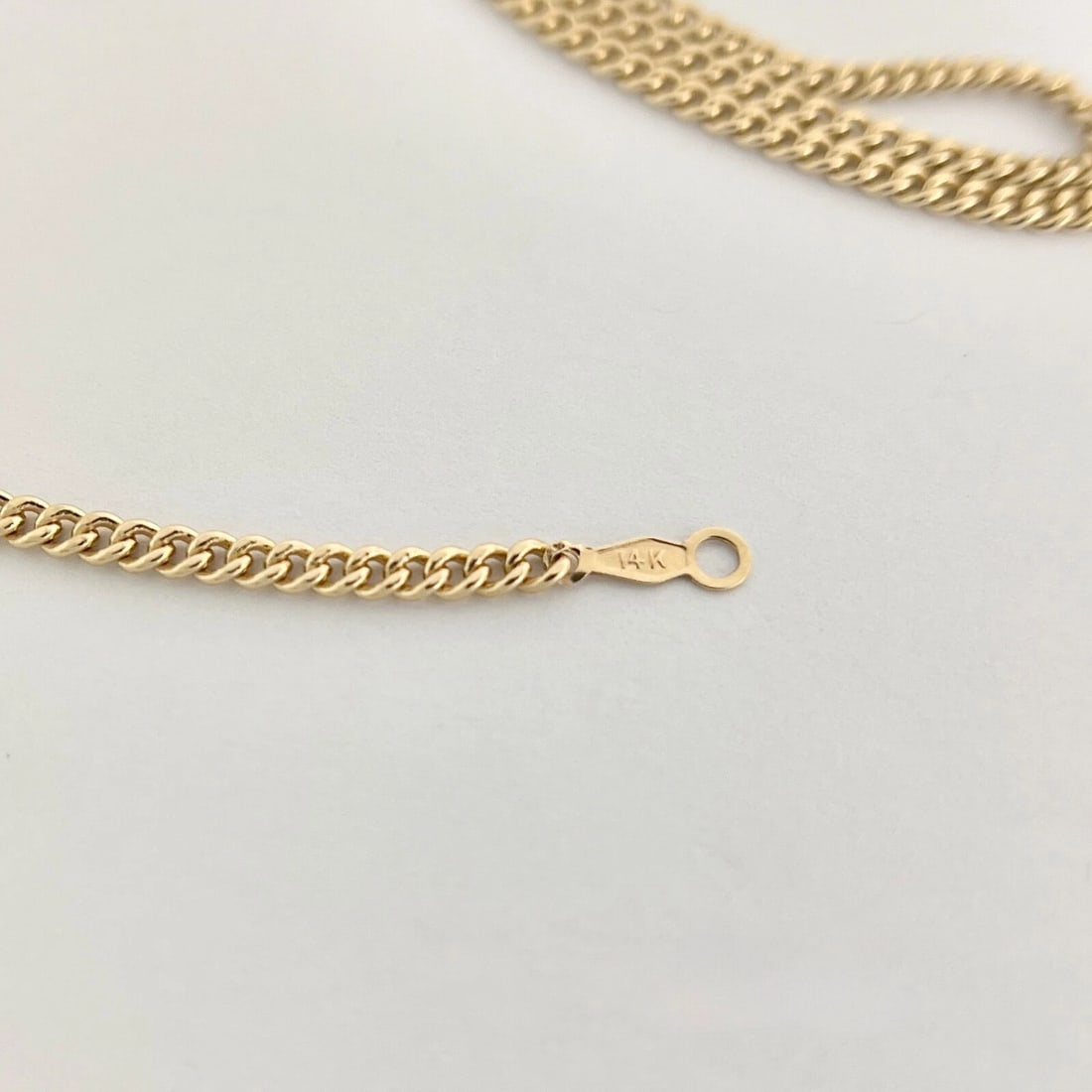 Long Curb Cuban Chain Necklace 14K Yellow Gold, 25 Inches, 2.6 mm, 12.85 Grams - 6
