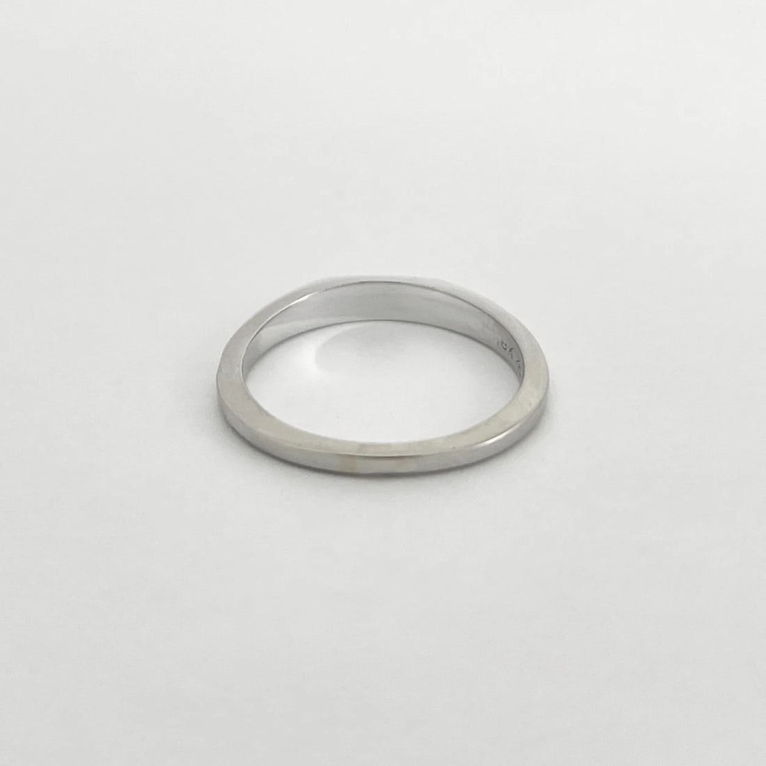 Faceted Angle Geometric Statement Ring 18K White Gold, Size 6.5, 2.73 Grams - 7