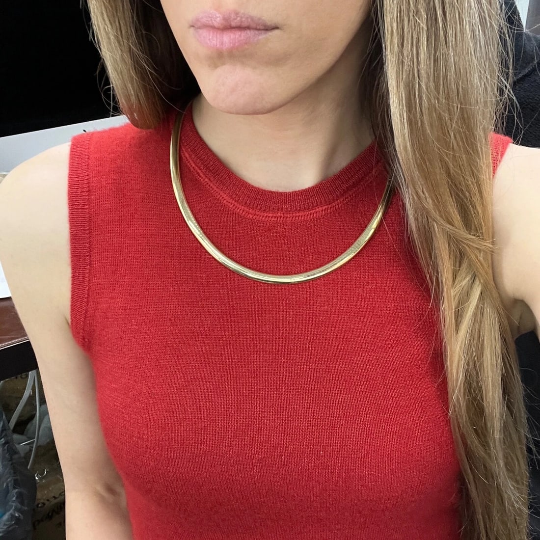 Omega Chain Necklace 14K Yellow Gold, 18 Inches, 6 mm, 35.73 Grams - 4