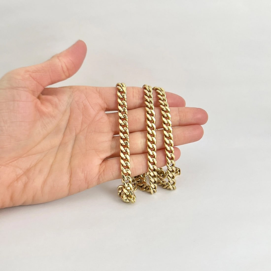 Long Curb Cuban Chain Necklace 14K Yellow Gold, 24.5 Inches, 6.8 mm, 32.05 Grams - 2