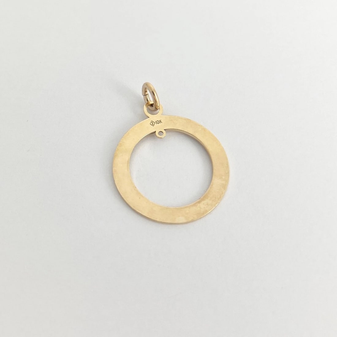 Honolulu Hawaii Circle Pendant Charm 10K Yellow Gold, 1.81 Grams - 7