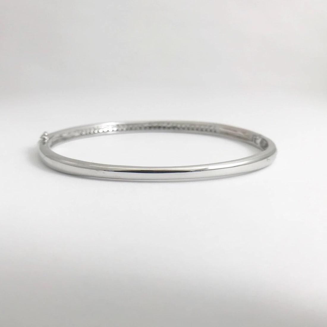 Pave Black White Diamond Bangle Bracelet 14K White Gold, 1.75 CTW, 14.07 Grams - 8