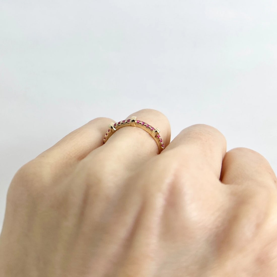 Ruby Gemstone Band Ring 14K Yellow Gold, .35 CTW - 5