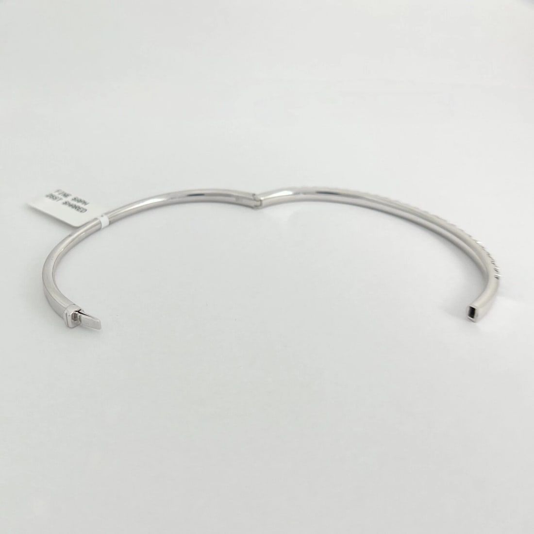 Blue Sapphire Gemstone Bangle Bracelet 14K White Gold, 2.20 CTW - 7