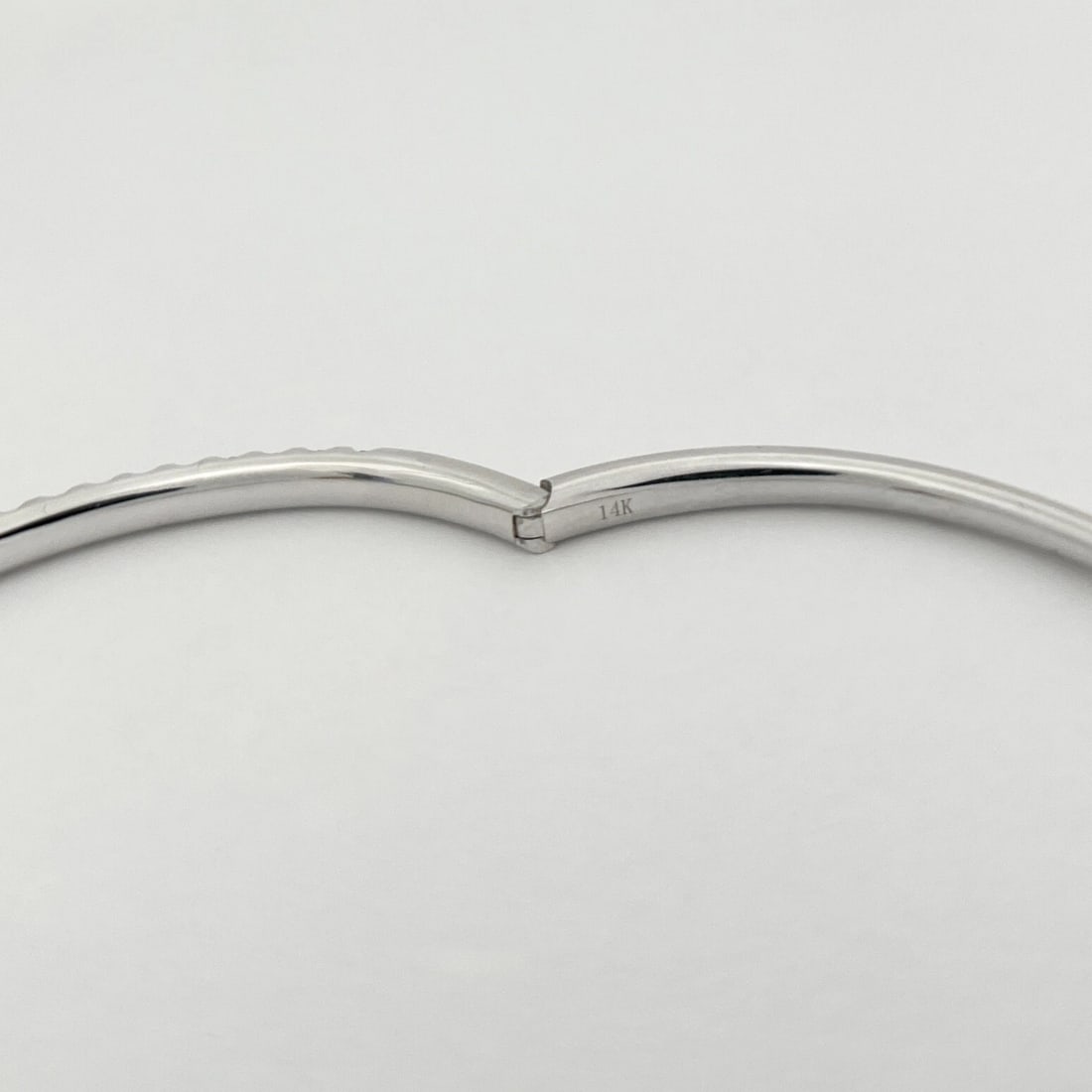 Blue Sapphire Gemstone Bangle Bracelet 14K White Gold, 2.20 CTW - 8