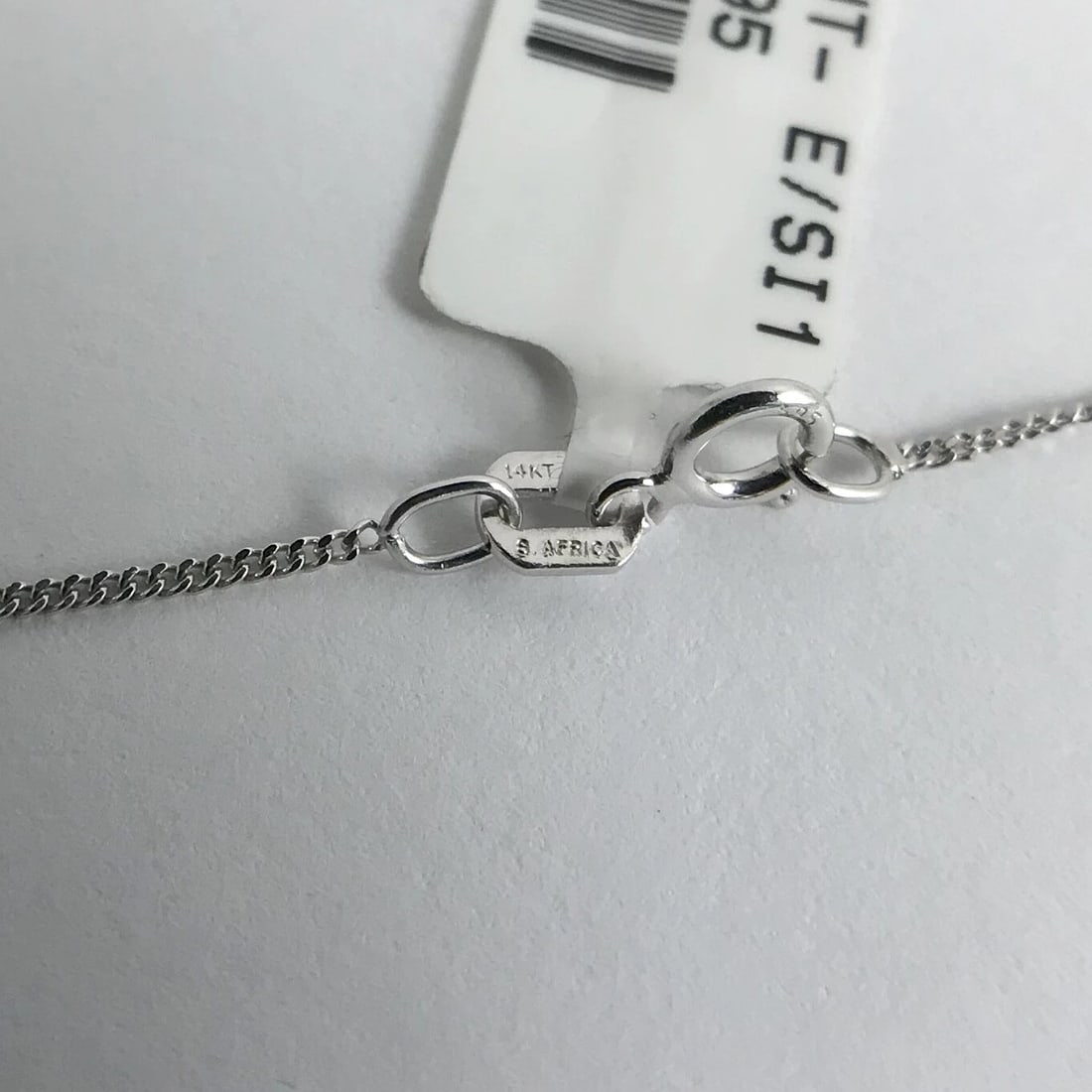 Round Brilliant Bezel Set Diamond Pendant Necklace in 14K White Gold, .35 CT - 12