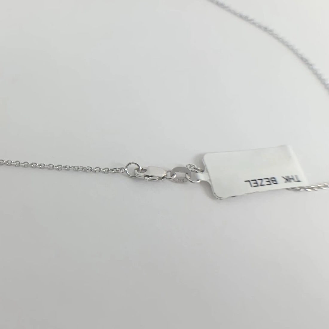 Round Solitaire Diamond Bezel Pendant Necklace 14K White Gold, .52 CT, 16 Inches - 10