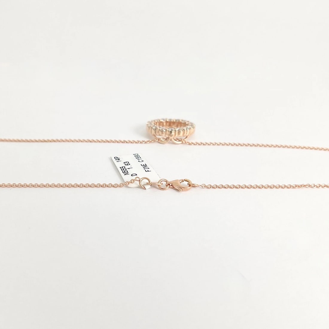 Open Circle of Life Diamond Pendant Necklace 14K Pink Rose Gold, 1.63 CTW - 7