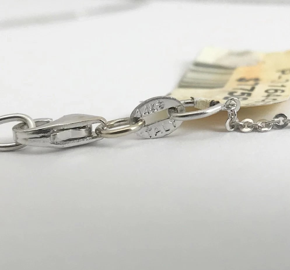 Italian Diamond Circle Pendant Necklace in 18K White Gold 1.28 CTW, 6.12 Grams - 11