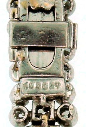 Art Deco Diamond Bracelet with Light Fancy Blue Marquise Diamond - 17