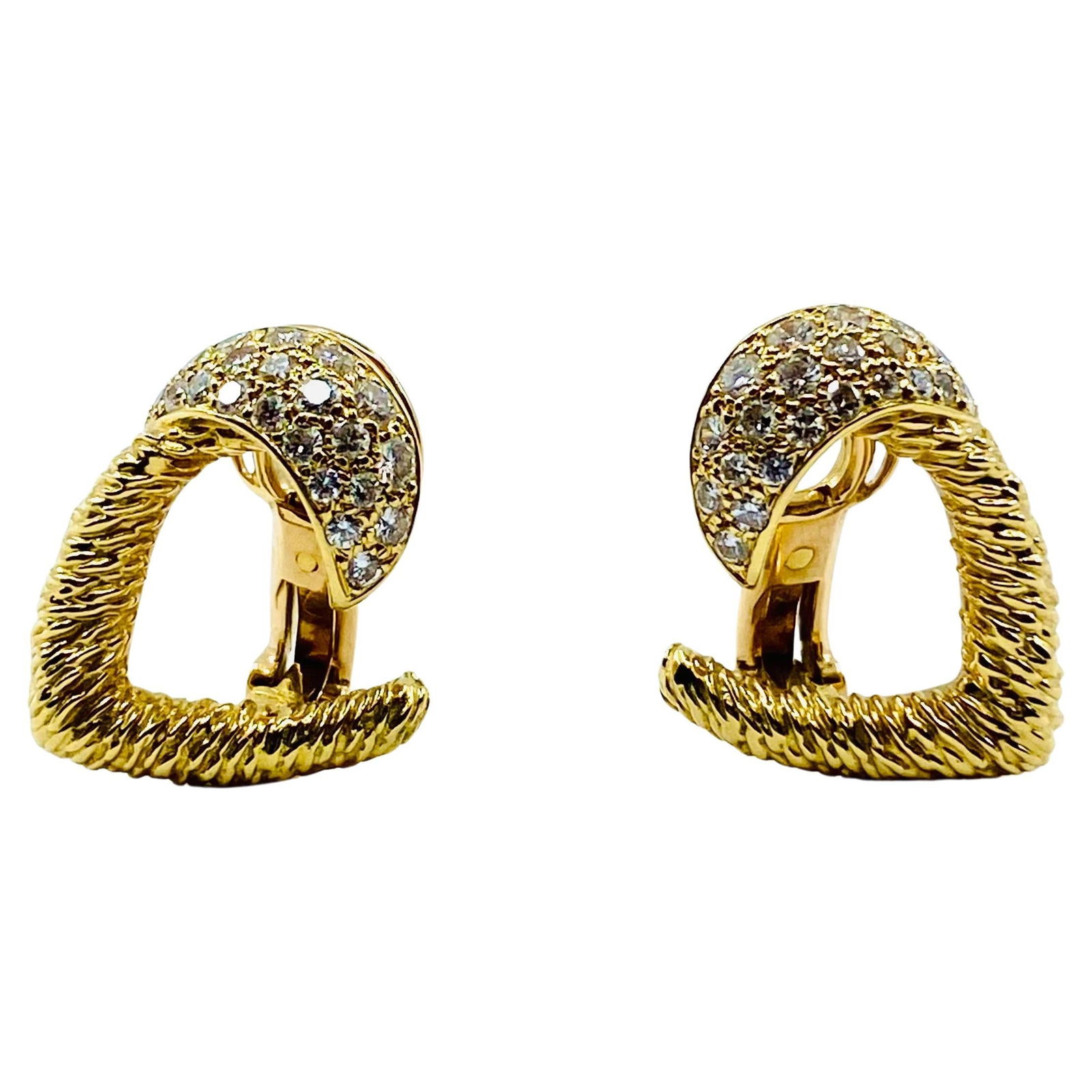 Boucheron Heart Earrings Diamond 18k Gold - 2