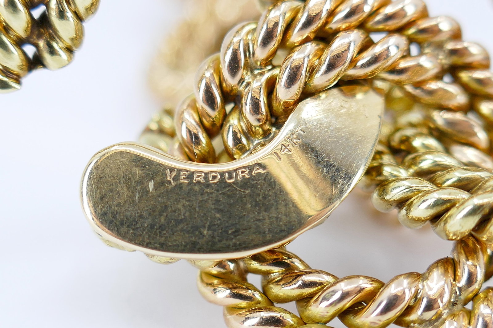 Verdura 1960s Rope Link Bracelet Two-tone 14k Gold - 16