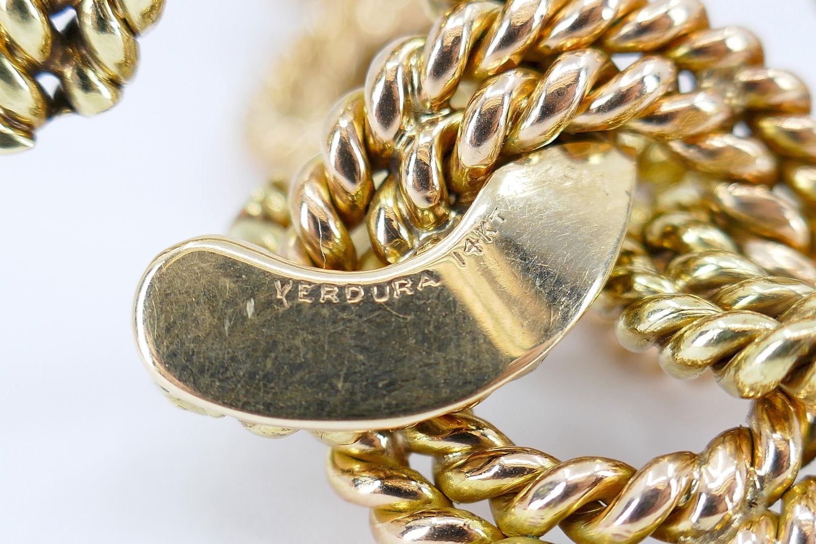 Verdura 1960s Rope Link Bracelet Two-tone 14k Gold - 2