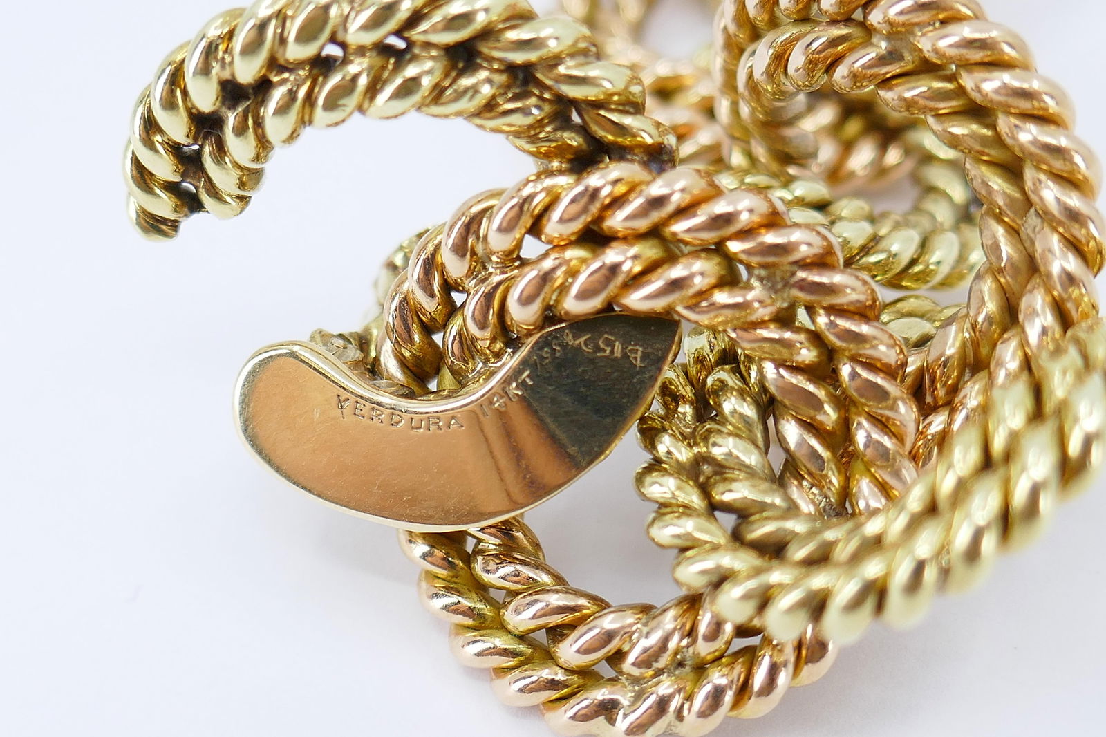 Verdura 1960s Rope Link Bracelet Two-tone 14k Gold - 3