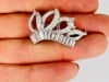 Vintage Cartier Monture Platinum Diamond Brooch Pin Clip - 8