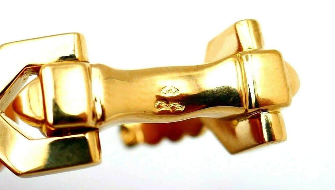 Cartier Vintage Yellow Gold Stirrup Cufflinks - 5