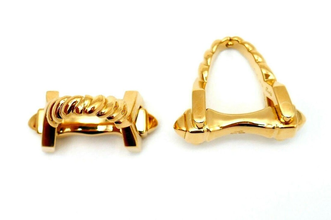 Cartier Vintage Yellow Gold Stirrup Cufflinks - 6