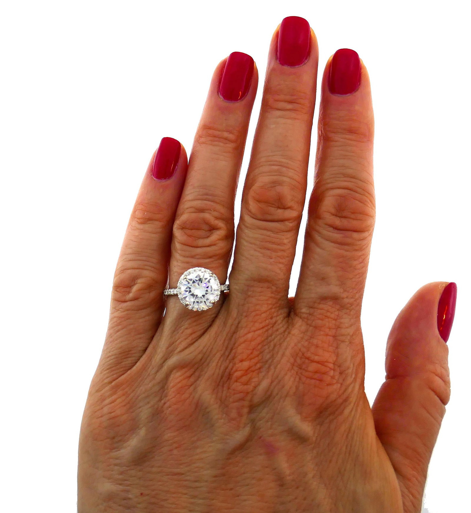 3.01 Carat Diamond G SI1 GIA White Gold Ring - 17