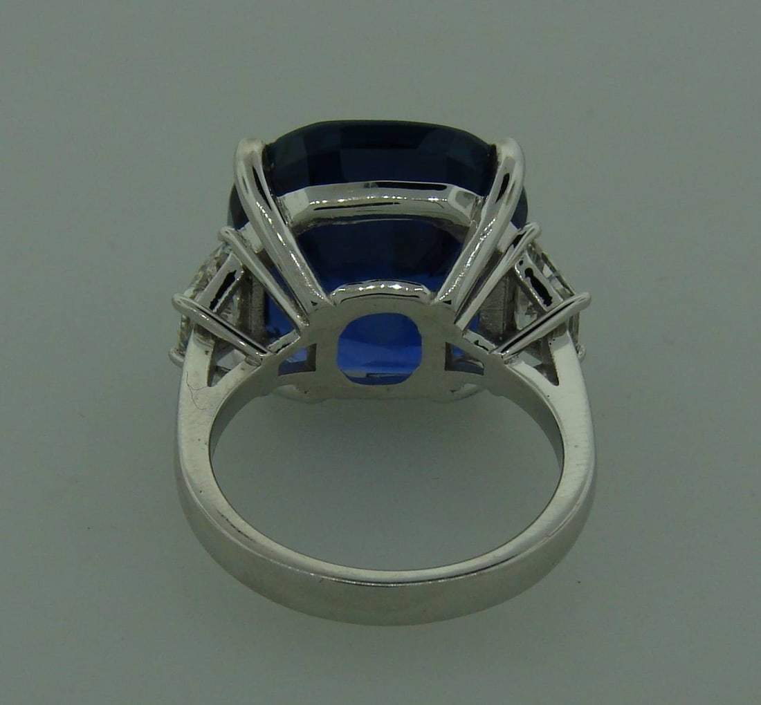 19.02 Carat Ceylon Natural No Heat Certified Sapphire Diamond Ring - 13