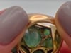 Vintage Ring 14k Gold Emerald Cocktail Estate Jewelry - 8