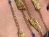 Vintage Mouawad 18k Gold Lapis Lazuli Chain Necklace - 19