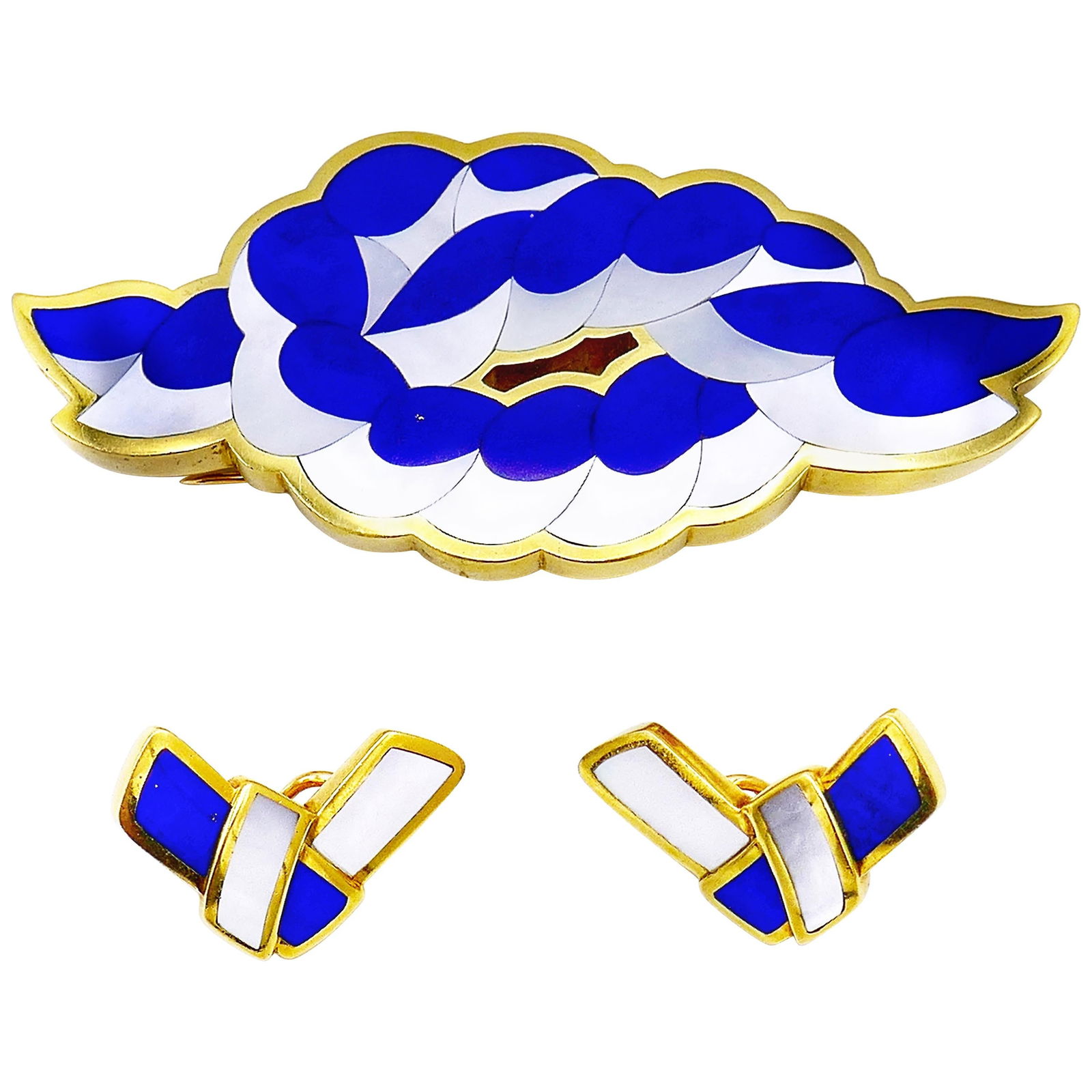 Angela Cummings for Tiffany & Co. Knotted Rope Set: Title: Angela Cummings for Tiffany & Co. Knotted Rope Set Description: About the Item Amazing vintage Knotted Rope set by Angela Cummings for Tiffany&Co. Made of 18k yellow gold with inlaid lapis and