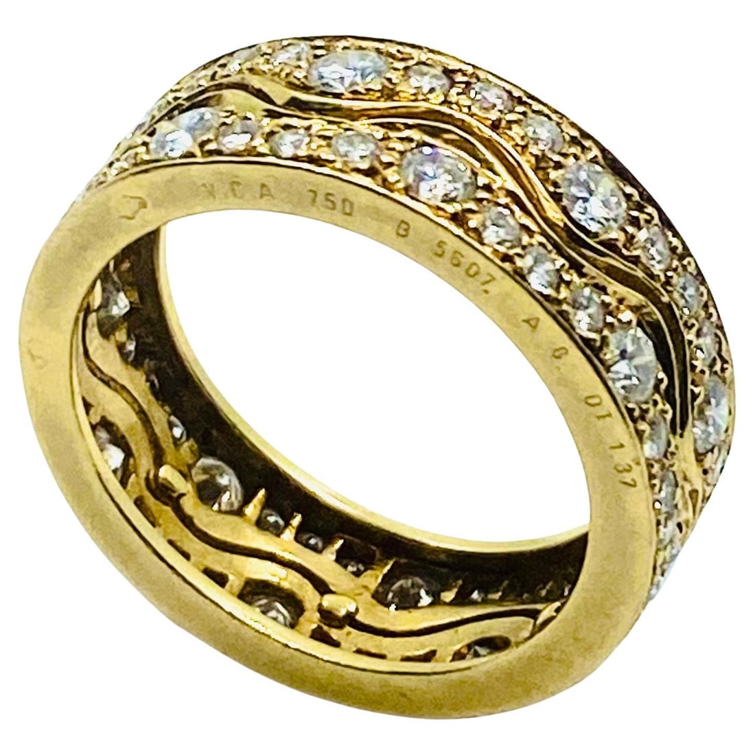 Van Cleef & Arpels Wave Diamond Ring - 15