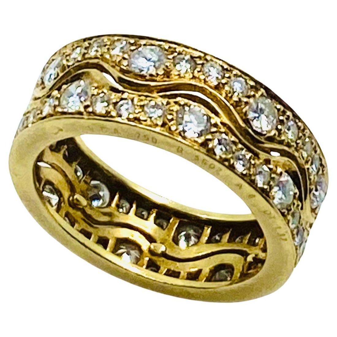 Van Cleef & Arpels Wave Diamond Ring - 7