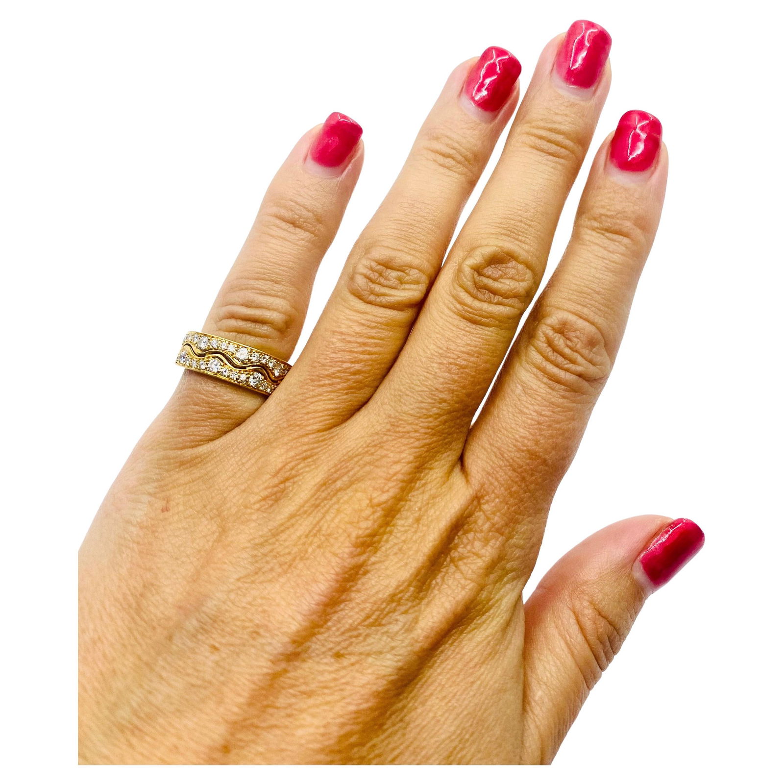 Van Cleef & Arpels Wave Diamond Ring - 9