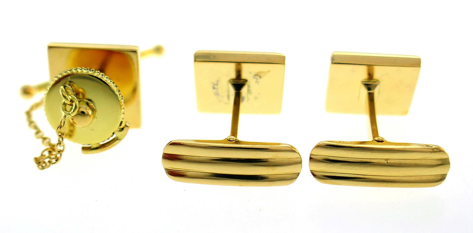 Chaumet Paris Yellow Gold Cufflinks and Stud Set with Diamond - 11