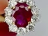 Vintage Burma Ruby Diamond Gold Cluster Ring AGL Estate Jewelry - 8
