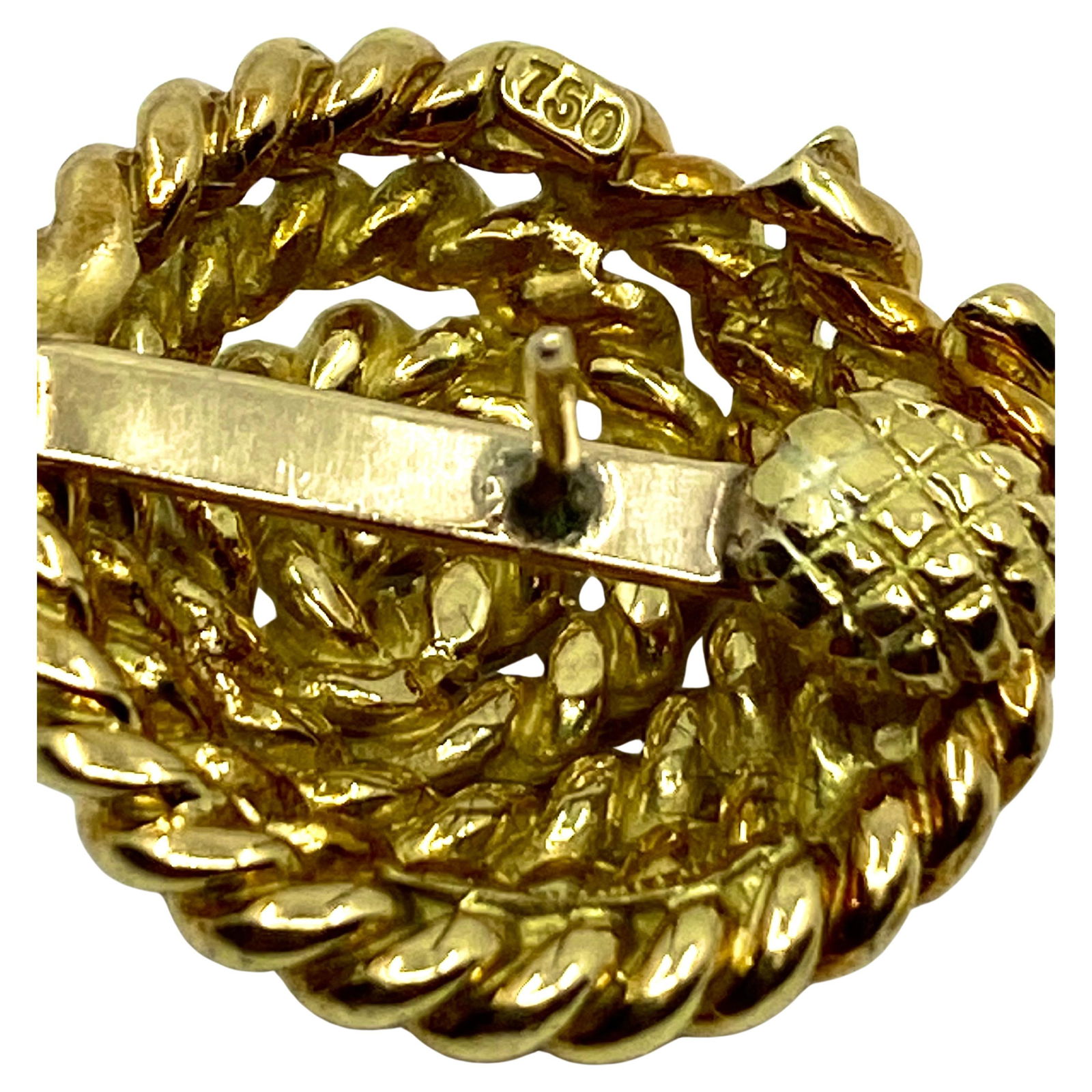 Tiffany & Co. 18k Gold Rope Earrings Stud - 4