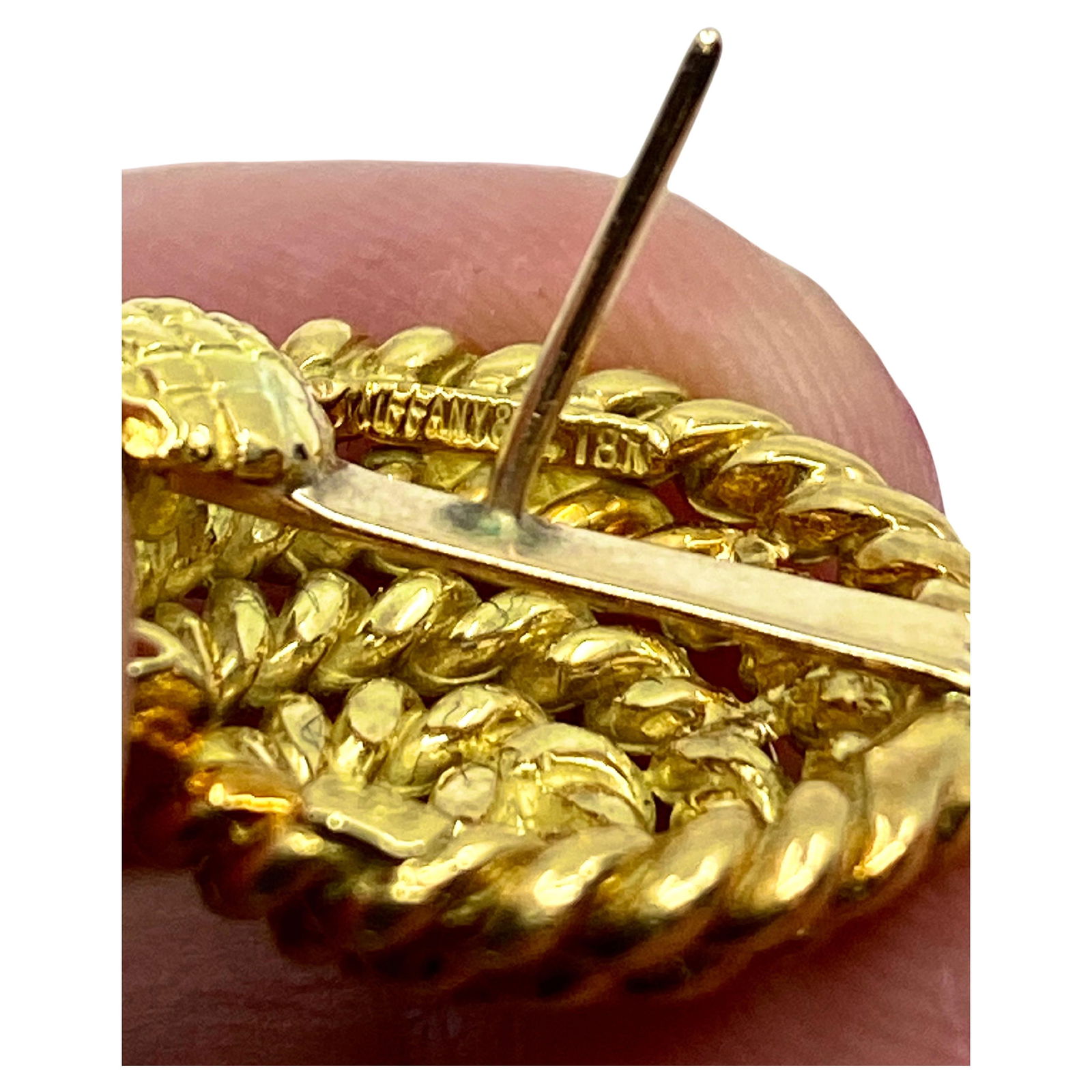 Tiffany & Co. 18k Gold Rope Earrings Stud - 5