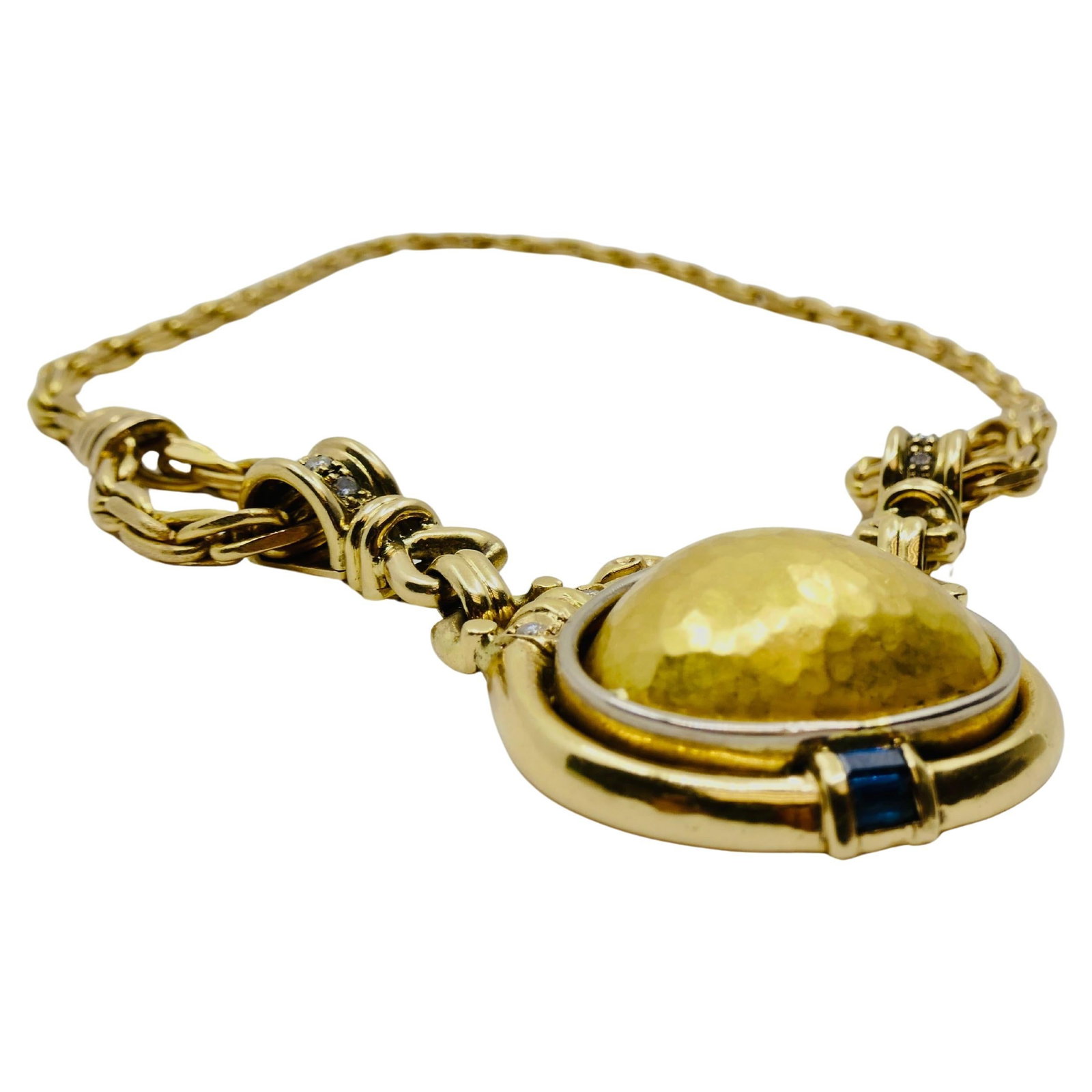 Chaumet Gold Pendant Necklace Diamond Vintage Jewelry - 12