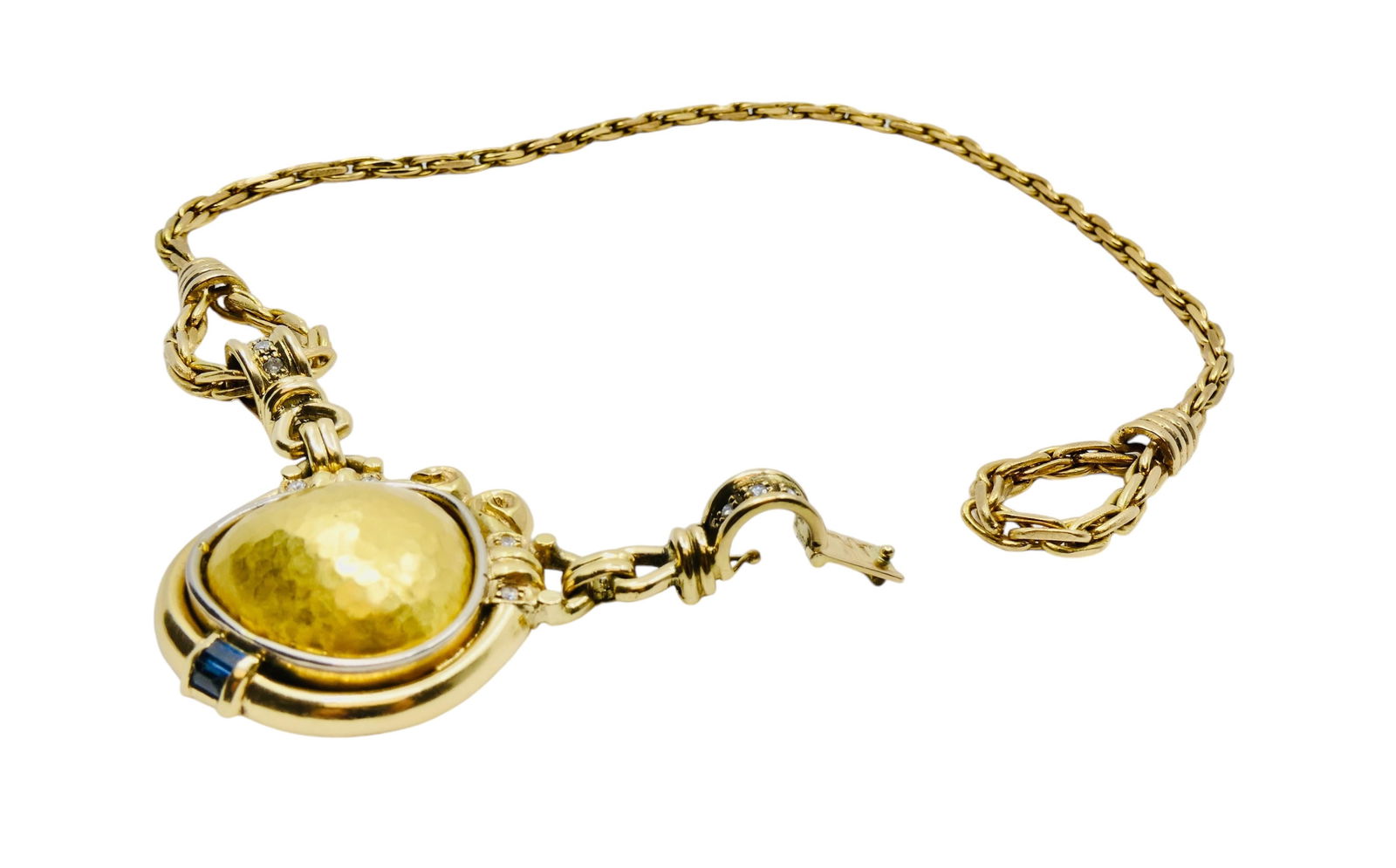 Chaumet Gold Pendant Necklace Diamond Vintage Jewelry - 16