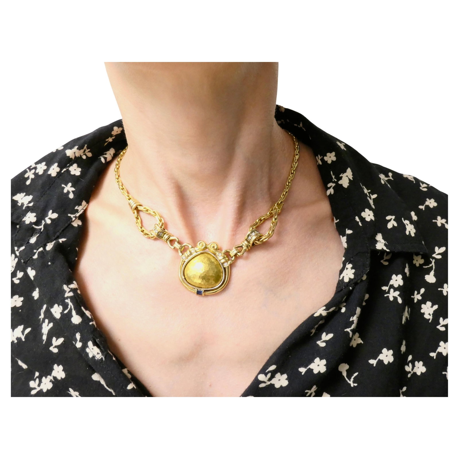 Chaumet Gold Pendant Necklace Diamond Vintage Jewelry - 20