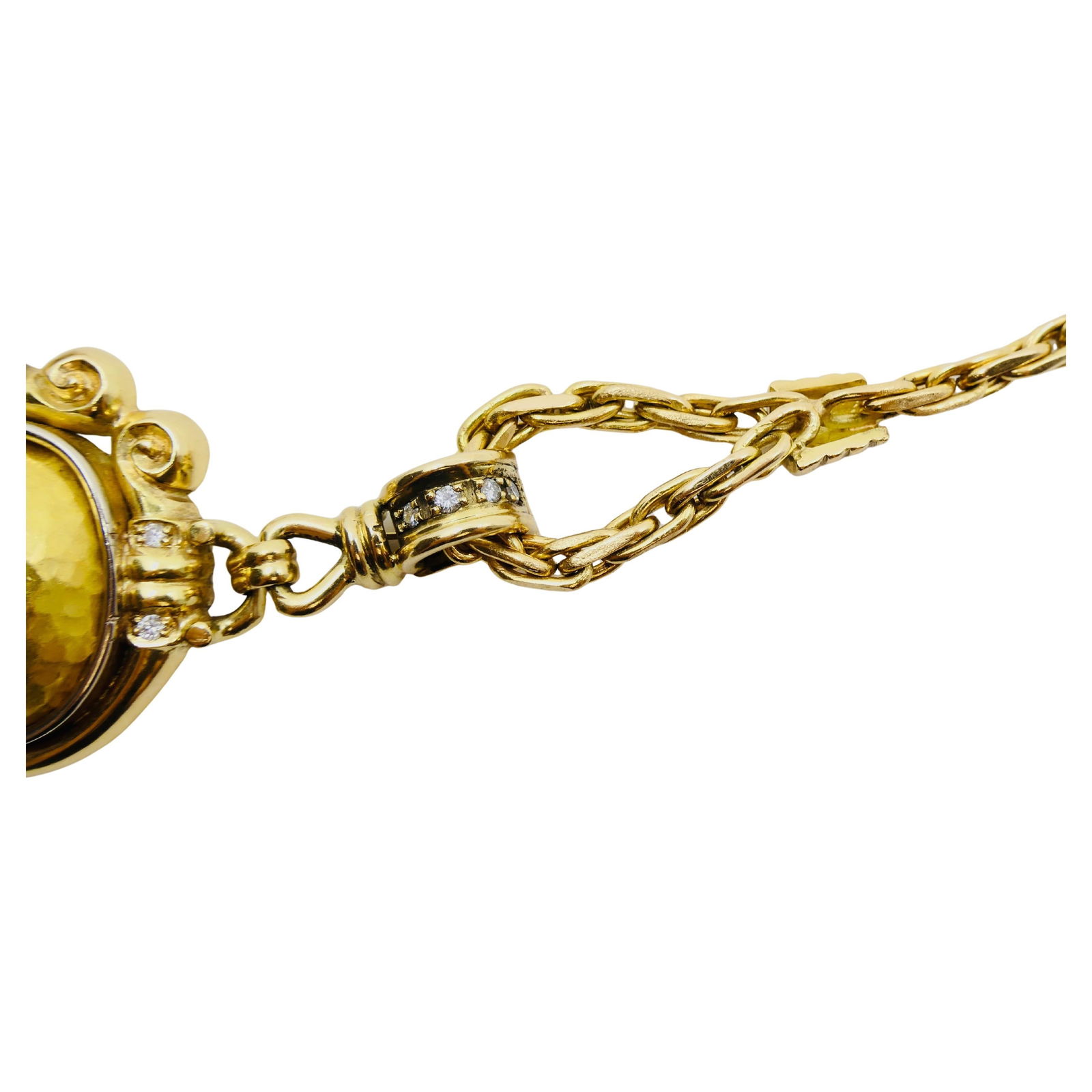 Chaumet Gold Pendant Necklace Diamond Vintage Jewelry - 2