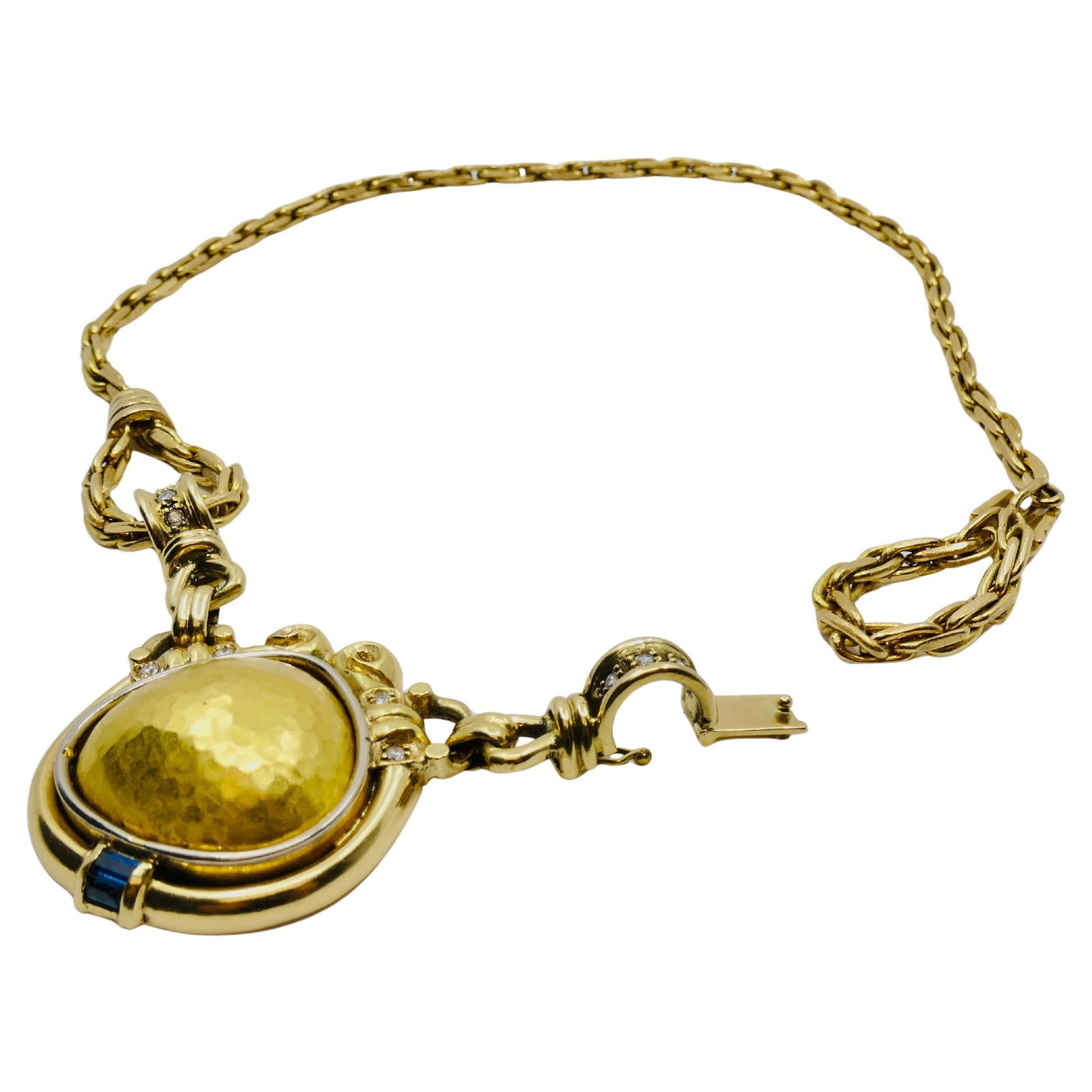 Chaumet Gold Pendant Necklace Diamond Vintage Jewelry - 4