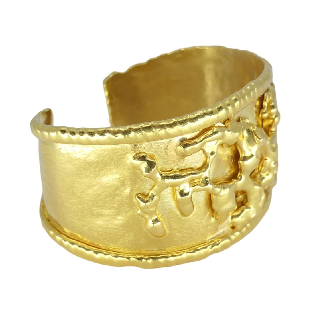 Jean Mahie 22k Gold Cuff Bracelet - 11