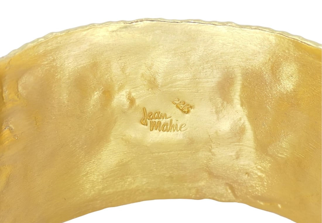 Jean Mahie 22k Gold Cuff Bracelet - 4