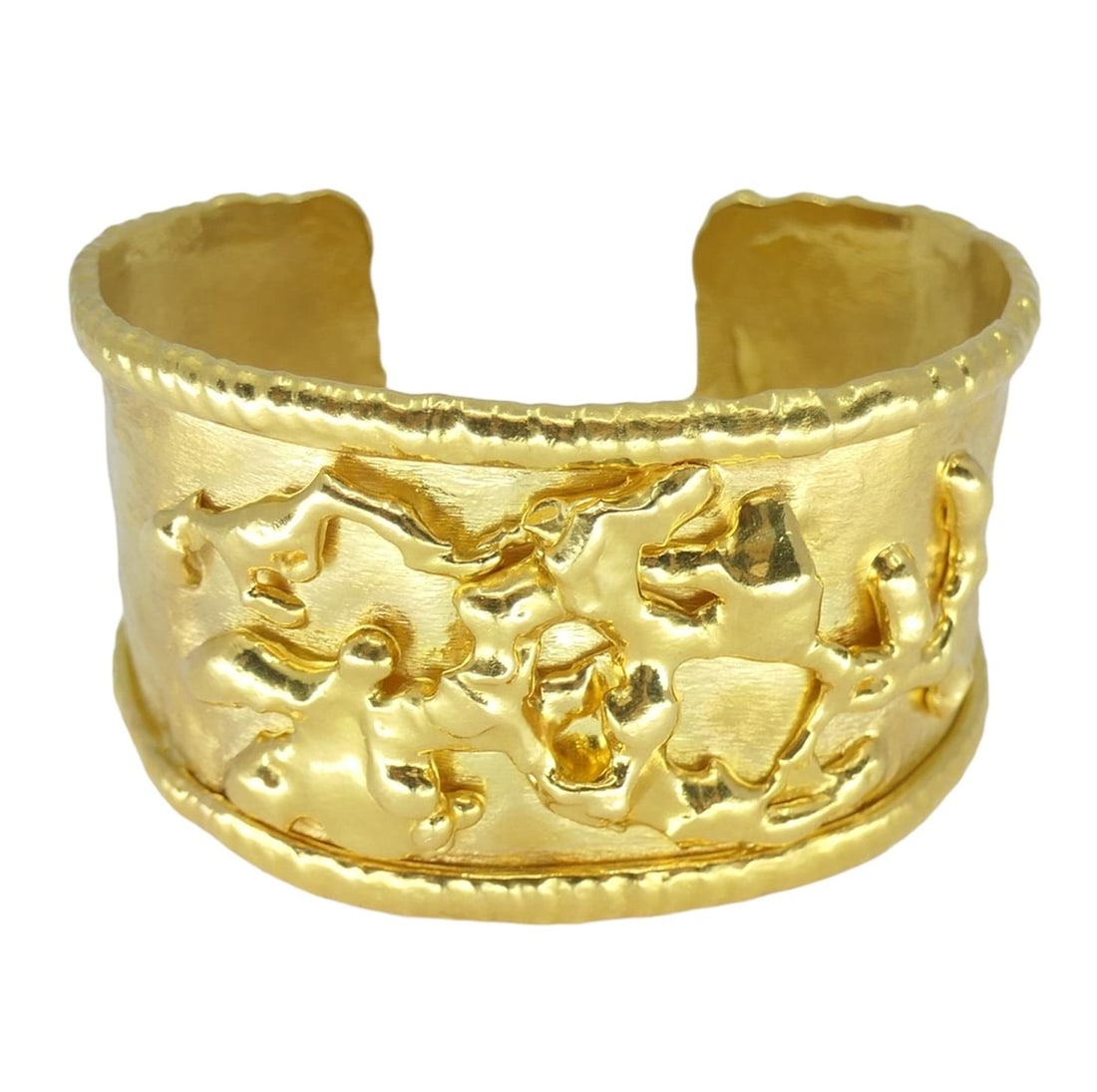 Jean Mahie 22k Gold Cuff Bracelet - 9