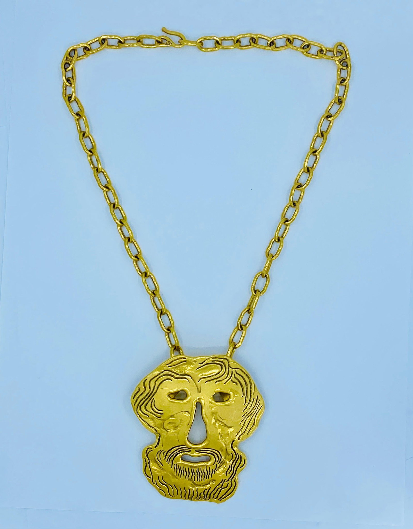 22k Gold Jean Mahie Figural Pendant Necklace - 10