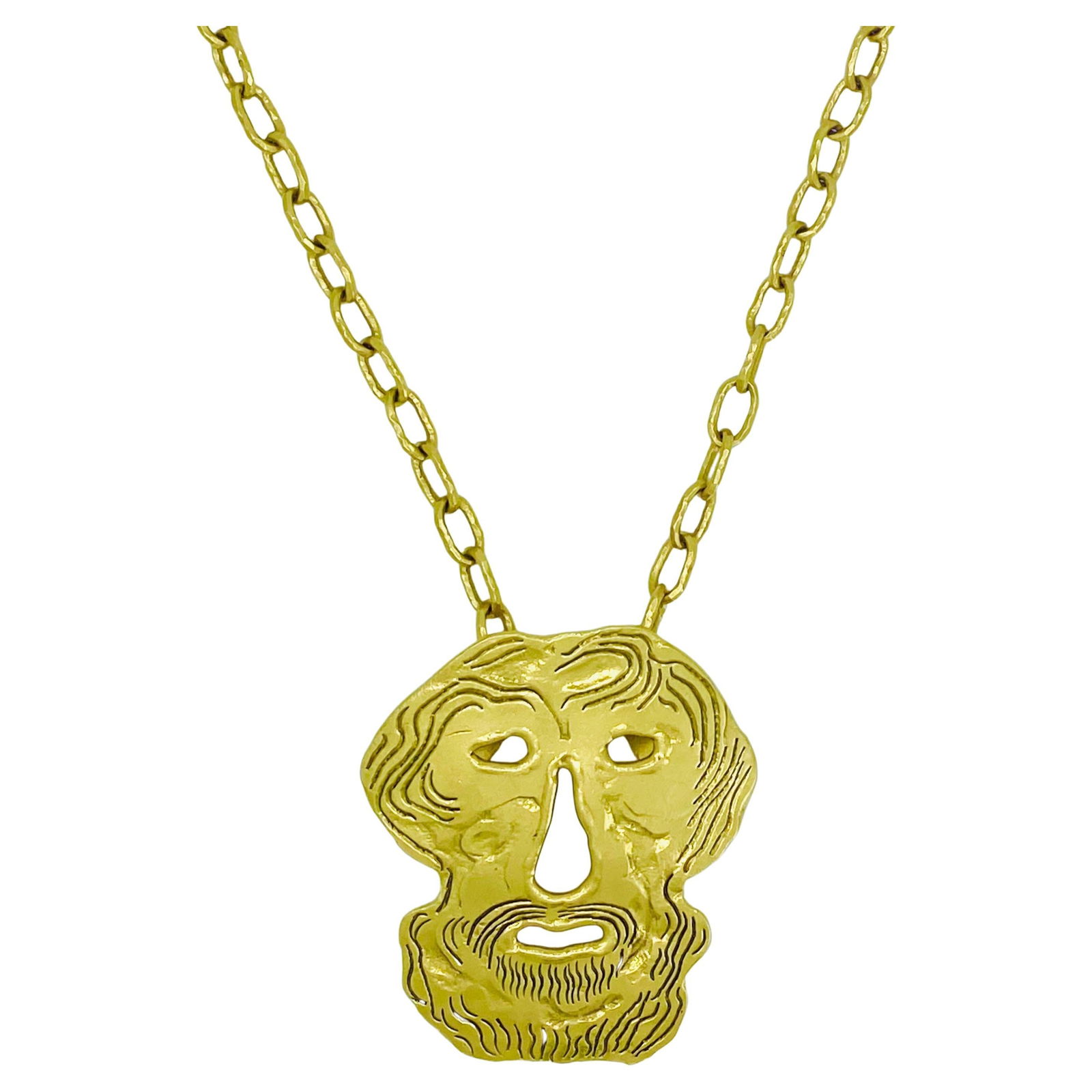 22k Gold Jean Mahie Figural Pendant Necklace - 7