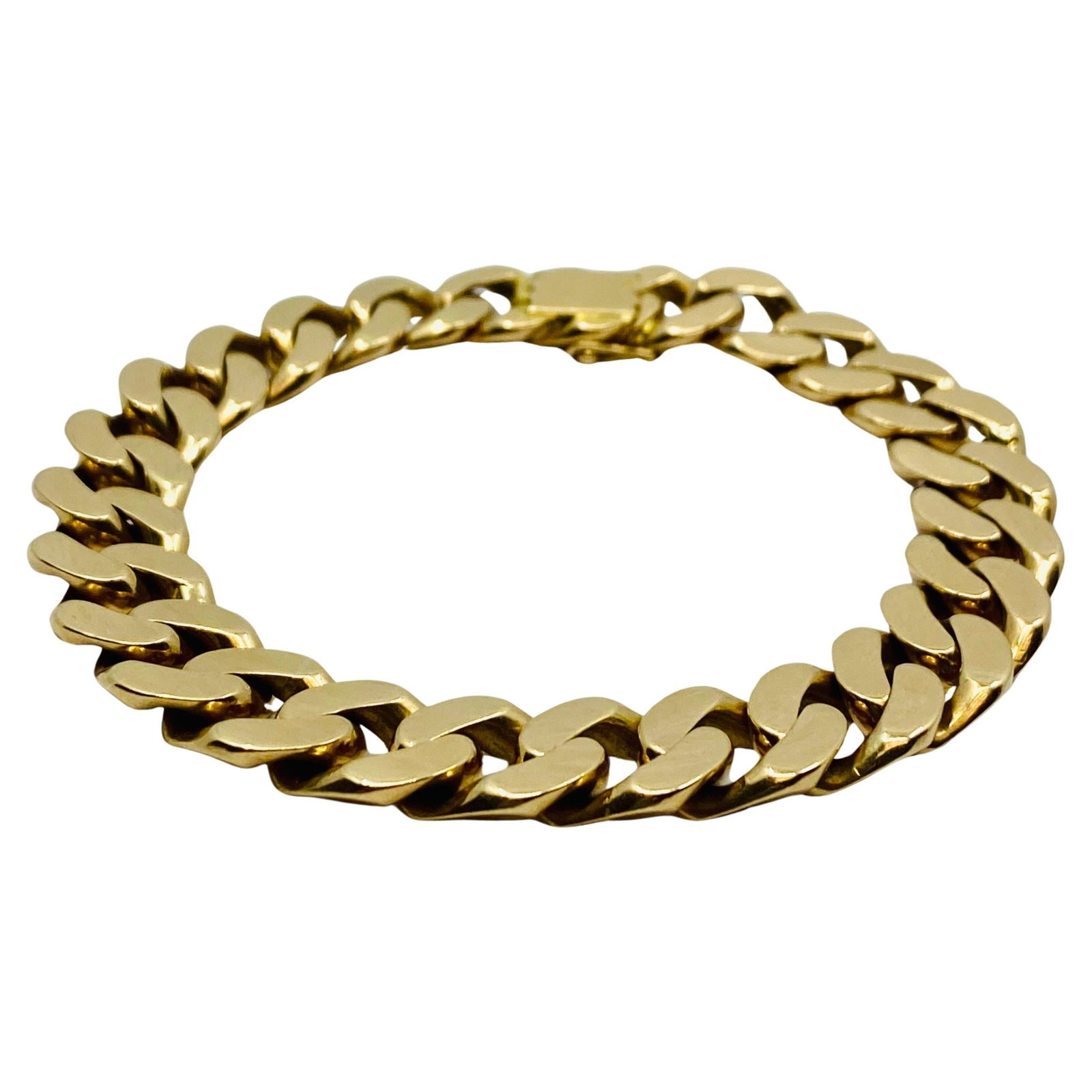 Vintage French Bracelet 18k Rose Gold Curb Link - 4