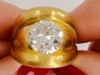 Old European Cut Diamond Chunky Gold Band Ring Estate Jewelry - 8