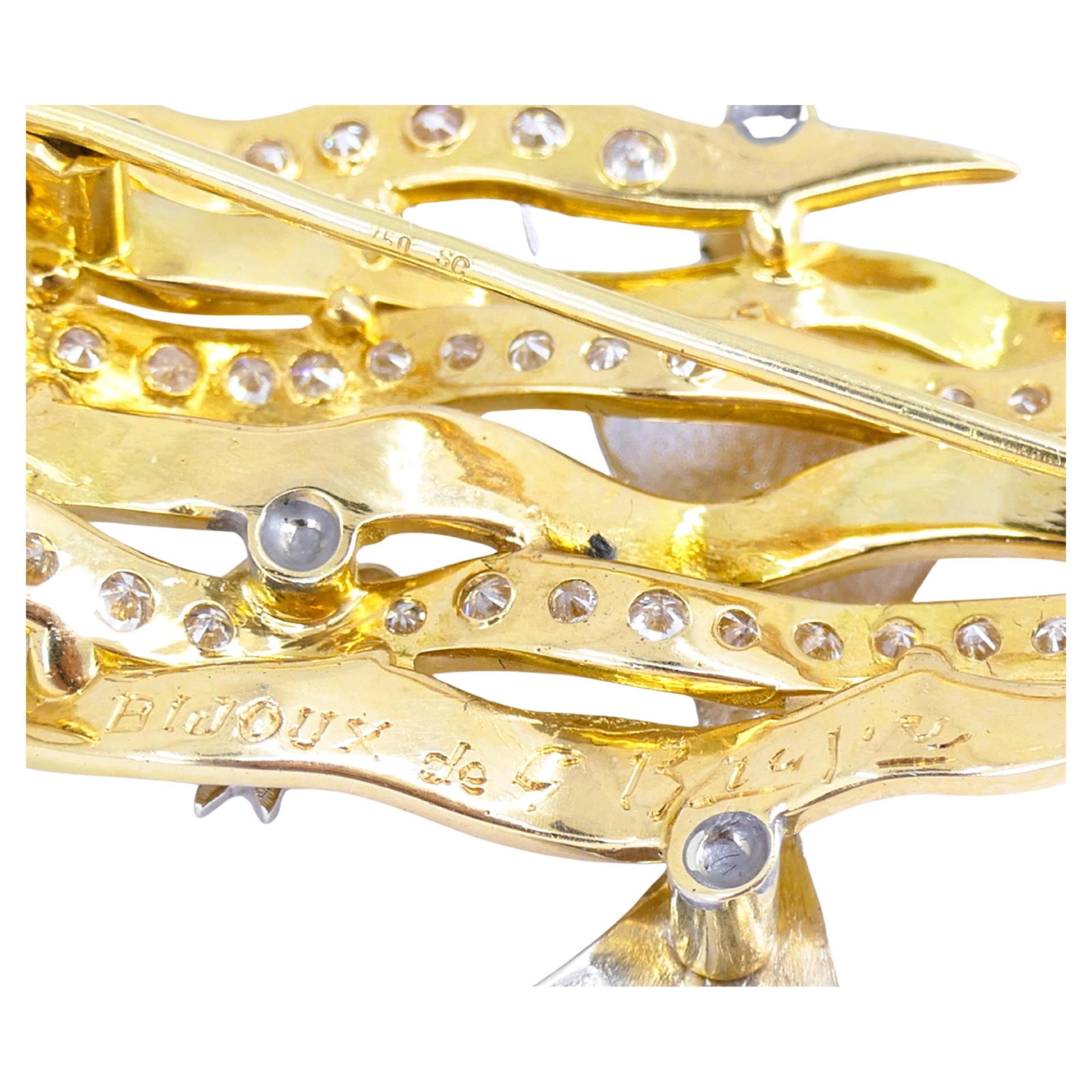 Georges Braque Hebe Brooch 18k Gold Diamond Pendant Estate Jewelry - 19