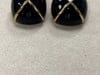 David Webb Black Enamel 18k Gold Jumbo Clip-on Earrings - 15